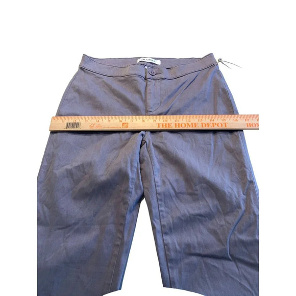 Lila Ryan Womens Tapered Trouser Steel Grey Cotton Blend Size 2 - Picture 9 of 11